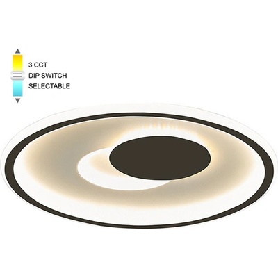 VITO LED ПЛАФОН VITO DISC 3 52W 3120lm 3000-6000K 3xCCT φ400x45 мм БЯЛО/ЧЕРНО (2026260)