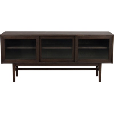 Rowico Кафява витрина от декор от дъб с плъзгащи се врати 170x75 cm Hazelton - Rowico (121154)