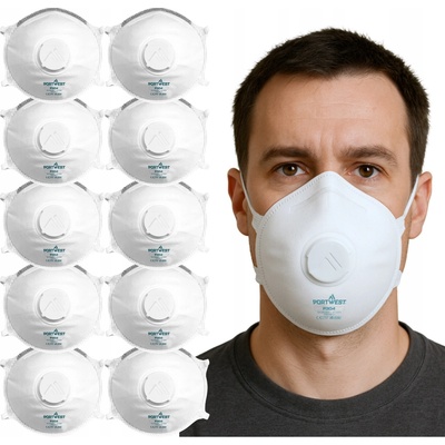 Portwest P304 respirátor FFP3 biela/biela biela UNI 10 ks