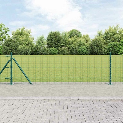 vidaXL Evropský plot s betonovou základnou 25 x 0,6 m Zelená Síťovina