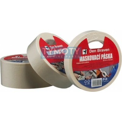 Den Braven Maskovacia krepová páska 60 °C 50 m x 38 mm svetlo žltá B7031RL
