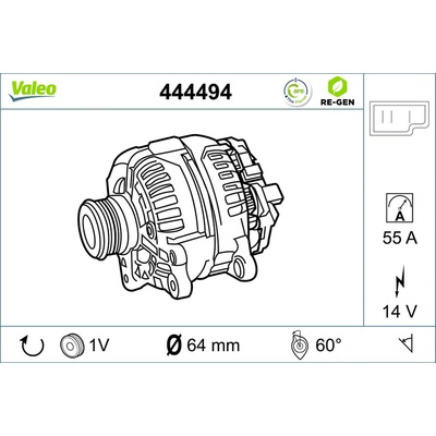 VALEO Alternátor 444494