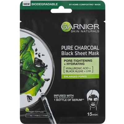 Garnier Skin Naturals Pure Charcoal Algae хидратираща маска с активен въглен против черни точки за жени