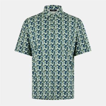 Image 1 of Farah Блуза с яка Farah Men's Trawick Short-Sleeve Performance Polo Shirt - Frosty Green