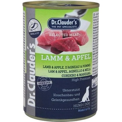 Dr.Clauder's Selected Meat Lamm /Apfel - Премиум консервирана храна за кучета със ставни проблеми - с агнешко и ябълки/ 2 броя х 800 гр