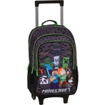 Graffiti Ученическа раница с колелца Graffiti Minecraft - Green, с несесер (248251)