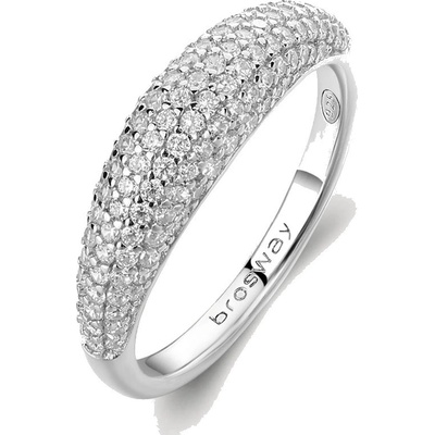 Brosway strieborný prsteň Infinite White Fancy FIW130