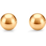 SAVICKI Супер леки златни обеци топчета savicki 585, 3 мм