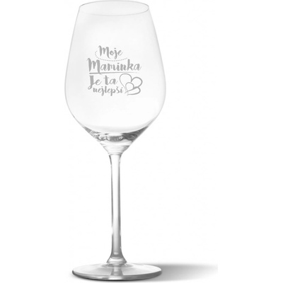 Sablio Sklenička na víno Moje maminka je ta nejlepší 490 ml