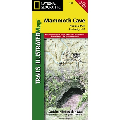 Mammoth Cave národní park Kentucky turistická mapa GPS komp. NGS
