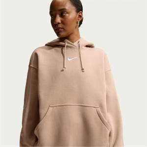 Nike Суичър Nike Sportswear Phoenix Fleece Women's Over-Oversized Pullover Hoodie - Linen