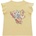 GUESS Жълта тениска с къдрички за мини момиче с цветни букви Guess