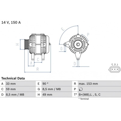 generátor BOSCH 0 986 083 540