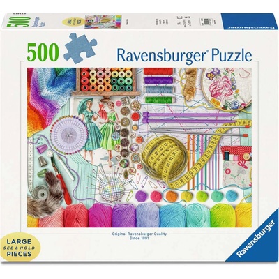 Ravensburger Пъзел Ravensburger от 500 XXL части - Станция за бродерия (7016440)
