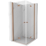 Mexen Mist-F Duo сгъваем душ кабина 120 x 120 см, прозрачна, четкана мед - 8A6-120L-120P-65-00 (8A6-120L-120P-65-00)
