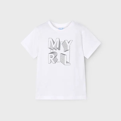 MAYORAL Тениска къс ръкав basic бял цвят за мини момче Майорал