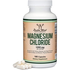 Double Wood Supplements Magnesium chloride/ Магнезий (хлорид), 180 капсули Double Wood (QE7ZN DW)