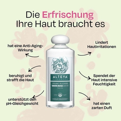 Alteya Růžová voda z bílé růže 500 ml