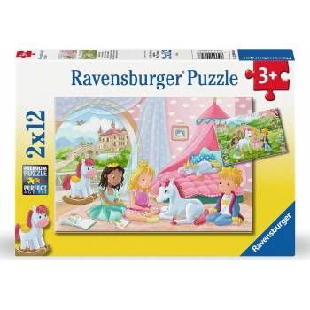 Ravensburger Пъзел Ravensburger от 2 x 12 части - Кралско Приятелство (12000858)