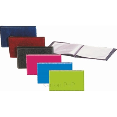 Karton P P Vizitkář čtyřřadý kůže lesk modrý