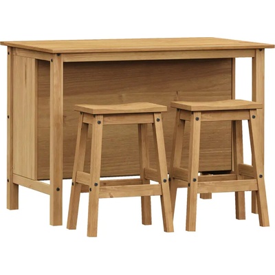 Idea Kuchyňský ostrůvek + 2 barové stoličky CORONA 2 vosk – Zboží Dáma