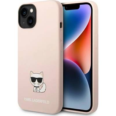 KARL LAGERFELD Кейс Karl Lagerfeld KLHCP14MSLCTPI за iPhone 14 Plus 6.7"", твърд, светлорозов / светлорозов Silicone Choupette Body