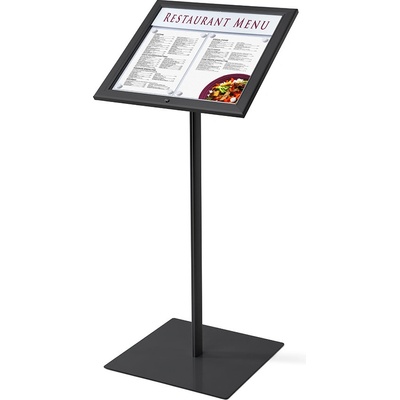 Jansen Display Menuboard s vitrínou 2xA4 v černé barvě RAL9005, 505 x 1150 mm