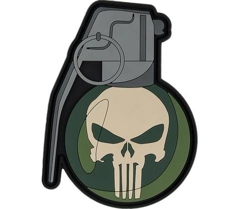 Patch 101INC Handgrenade Punish Skull 3D