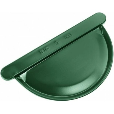 KJG Čelo žľabové polkruhové pozink 250 mm šírka žľabu 105 mm RAL 6005 Machovo zelená