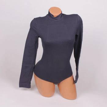 Image 1 of Тъмносиво боди полуполо и прашка с дълъг ръкав