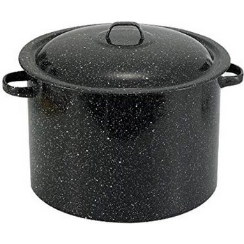 40 см (40 л. ) черен емайлиран казан