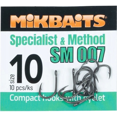 Mikbaits Specialits & Method SM 007 Hook veľ.10 10 ks