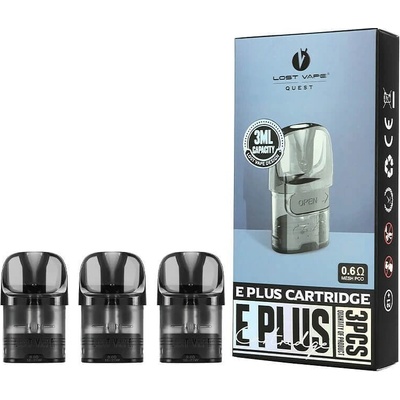 Lost Vape E Plus cartridge 0,6 ohm 3ml 3 ks
