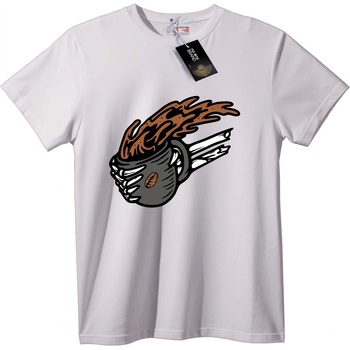 NOONEBRAND Тениска Пламтяща Чаша - 2XL, White