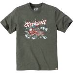 Carhartt Мъжка тениска Carhartt Dearborn Relaxed Holiday T-Shirt - Basil Heather (217-0354-0111)