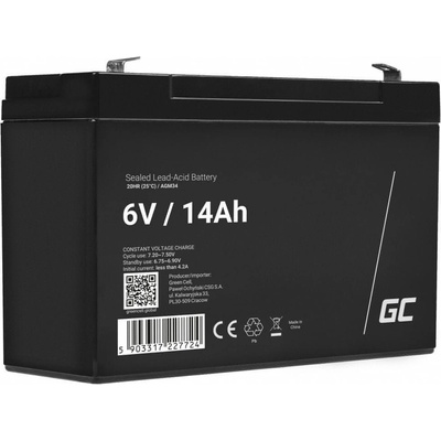 Green Cell 6V 14Ah AGM34