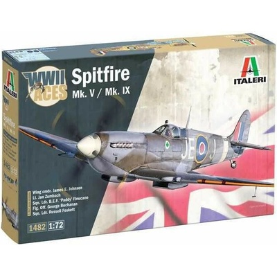 Italeri Model Kit letadlo 1482 Spitfire Mk.V / Mk.IX Aces 1:72