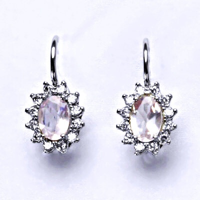 Čištín Kate přírodní růženín a čiré zirkony NK 1480