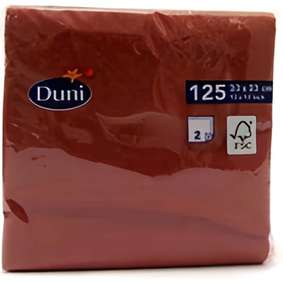 Duni ubrousky 33cm 2V bordó 125ks