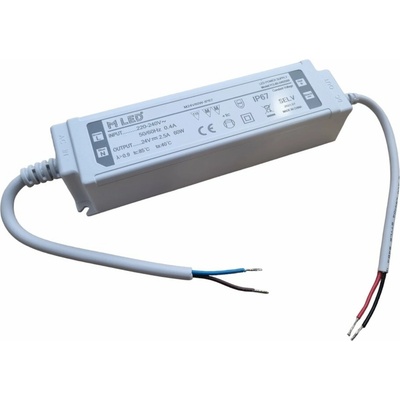 MLED, 60W LED napájeci zdroj, 24V, voděodolný, 2,5A, IP67, MLED-24V60W-IP67