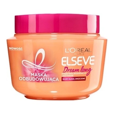 L'Oreal Paris Elseve Dream Long obnovujúca maska pre dlhé a poškodené vlasy s rastlinným keratínom a ricínovým olejom 300 ml