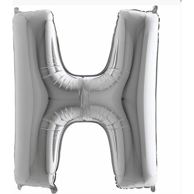 Grabo Balónek fóliový stříbrné písmeno H 102 cm