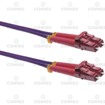 Conneu Оптична пач корда LC-LC OM4 Мулти мод дуплекс, виолетова, 2мм, 2м (CNFJ-LCLCOM4DVT2mm-2)