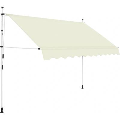 vidaXL Ručně zatahovací markýza 250 cm krémová
