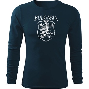 DRAGOWA fit-t Тениска с дълъг ръкав Герб, тъмно синя (37430)