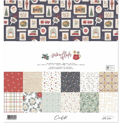 COCO LOKO Sada papírů 12" x 12"- Snowflake