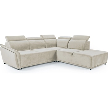 TEDIVA Десен ъглов диван riko с механизъм за сън и регулируеми подглавници - КРЕМ (mmceldlrm-tiff1)