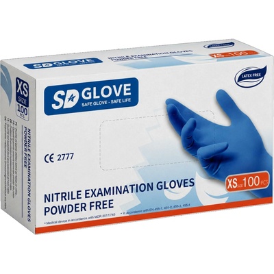 Glove Nitrile Examination 100 ks modré XS 100522