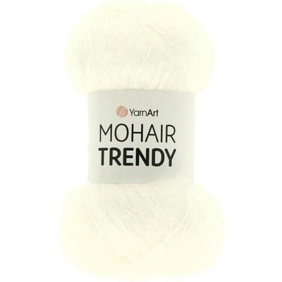 YarnArt Mohair Trendy 101 bílá