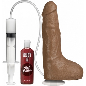 Image 1 of Doc Johnson Bust it Squirting Realistic Cock 8.5" Brown